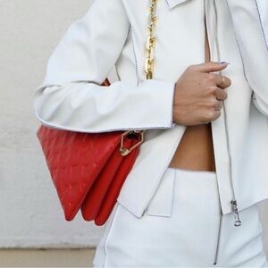 Authentic new rouge coussin rare lamb skin Louis Vuitton purse, limited edition